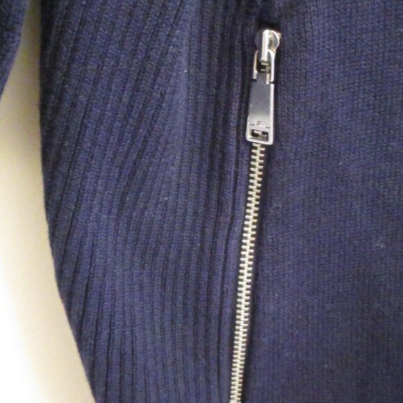 Lauren Ralph Lauren Women's Full Zip Cardigan, Long Sleeve,  Navy Blue, Size 2X - Picture 5 of 15